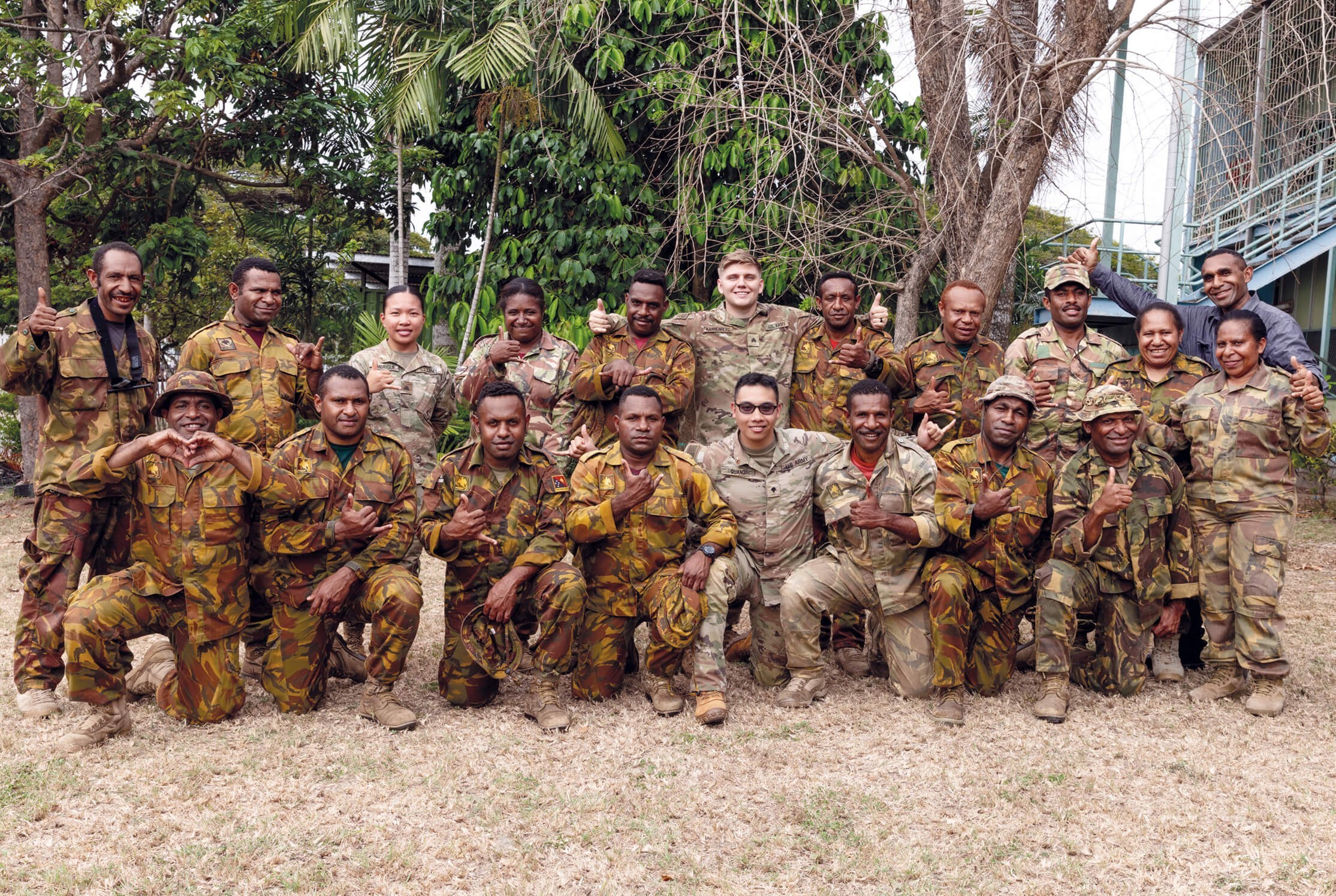Multinational military personnel during Tamiok Strike 2026